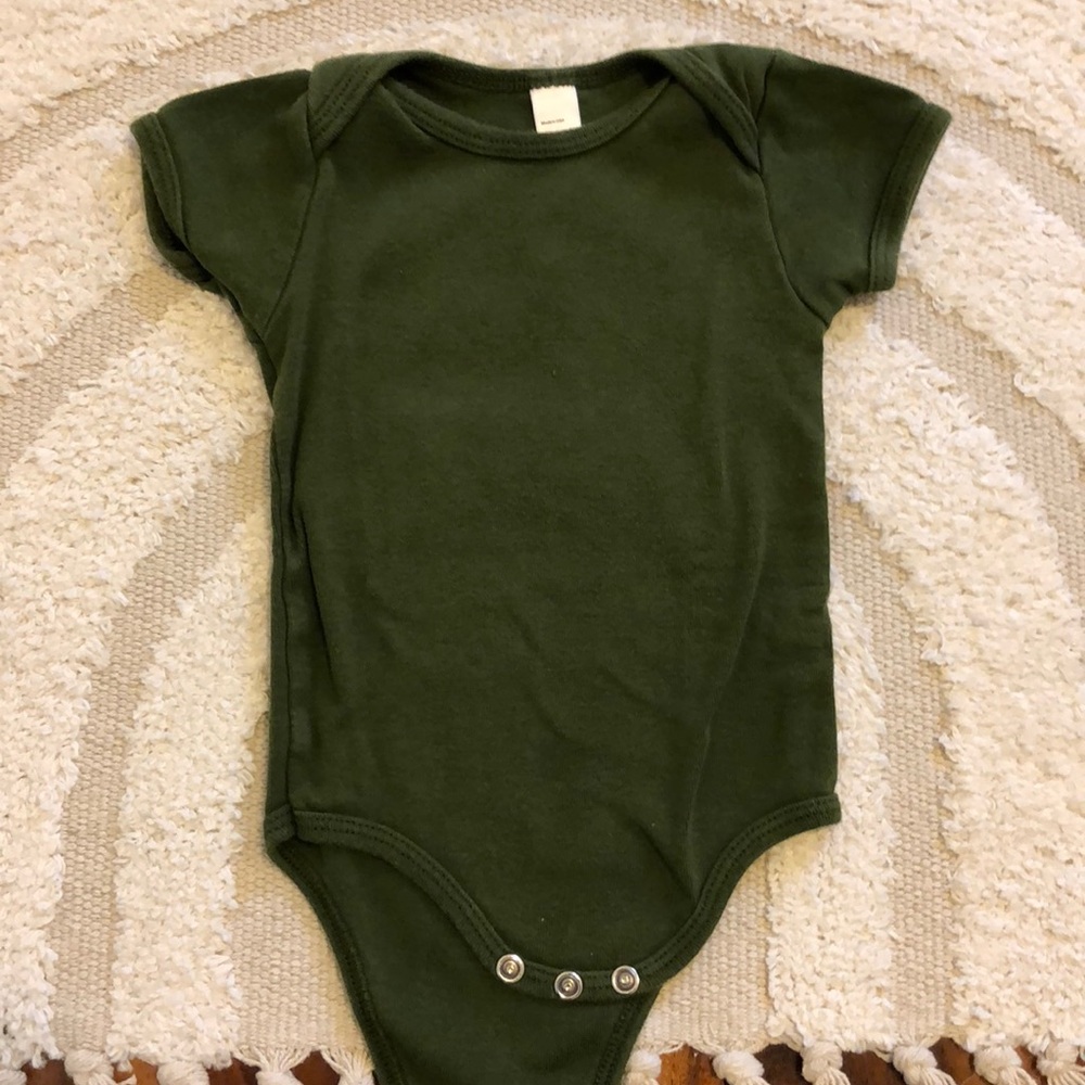 Army green American apparel onesie